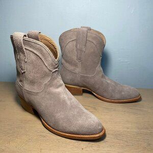 Tecovas Suede Ankle Boots Grey Size 7.5